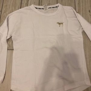 Pink by Victoria white long sleeve top